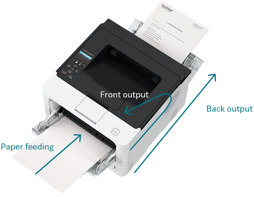 Two-way (front & back) printing output