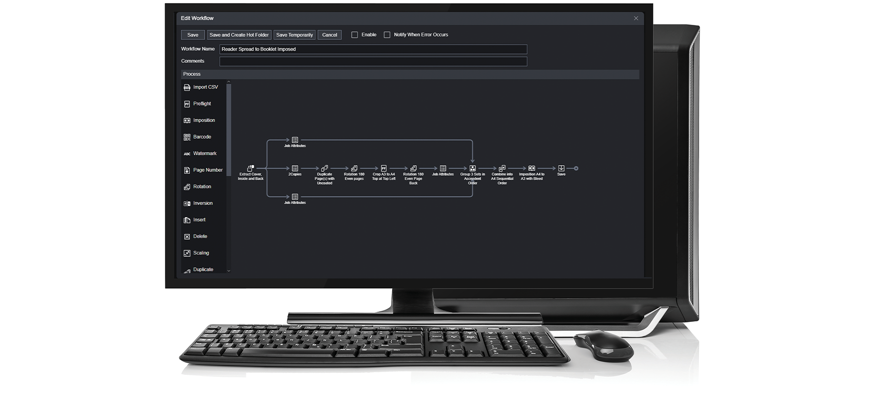 Revoria XMF PressReady user interface